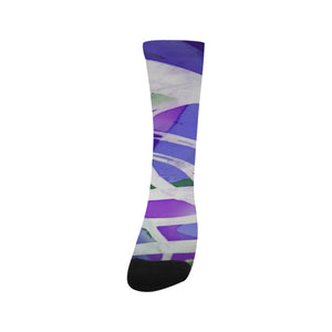 Abstract Circles Purple Trouser Socks (For Men)