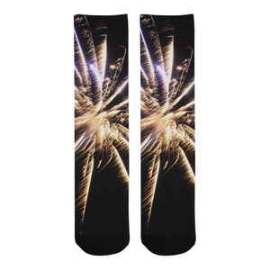 Fireworks Star Yellow Trouser Socks (For Men)