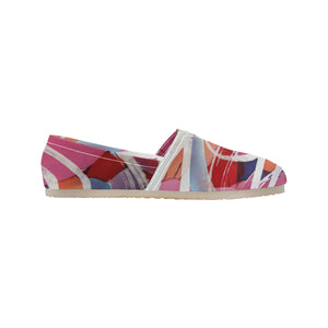 Abstract Circles Unisex Classic Canvas Slip-On (Model 1206)