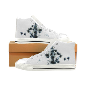 Fireworks Flowers Negative Men’s Classic High Top Canvas Shoes (Model 017)