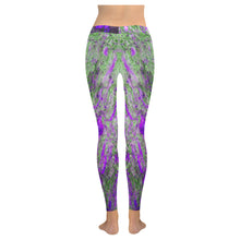 Load image into Gallery viewer, Marbled Abstract Purple Low Rise Leggings (Invisible Stitch) (Model L05)