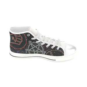 Dante's Inferno Glowing Men’s Classic High Top Canvas Shoes (Model 017)