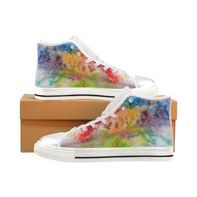 Splash of Color Women's Classic High Top Canvas Shoes (Model 017)