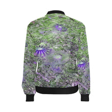 Load image into Gallery viewer, Jellyfish Blooms Purple All Over Print Bomber Jacket for Women (Model H36)