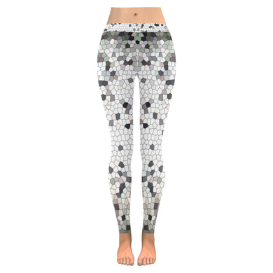 Crackle Mosaic Low Rise Leggings (Invisible Stitch) (Model L05)