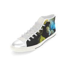 Load image into Gallery viewer, Jellyfish Yellow and Blue Men’s Classic High Top Canvas Shoes (Model 017)