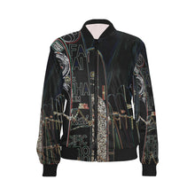 Load image into Gallery viewer, Surfboards Glowing All Over Print Bomber Jacket for Women (Model H36)