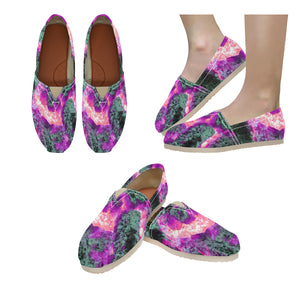 Molten Flames Magenta Unisex Classic Canvas Slip-On (Model 1206)