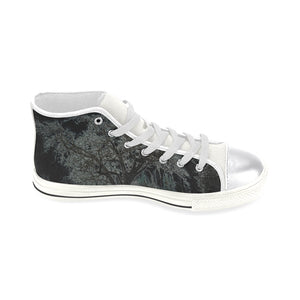 Spooky Tree Glowing Women's Classic High Top Canvas Shoes (Model 017)