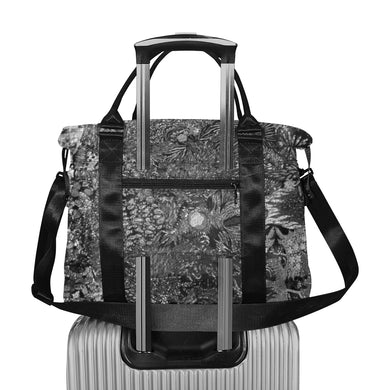 Paisley Matters Black and White Large Capacity Duffle Bag (Model 1715)