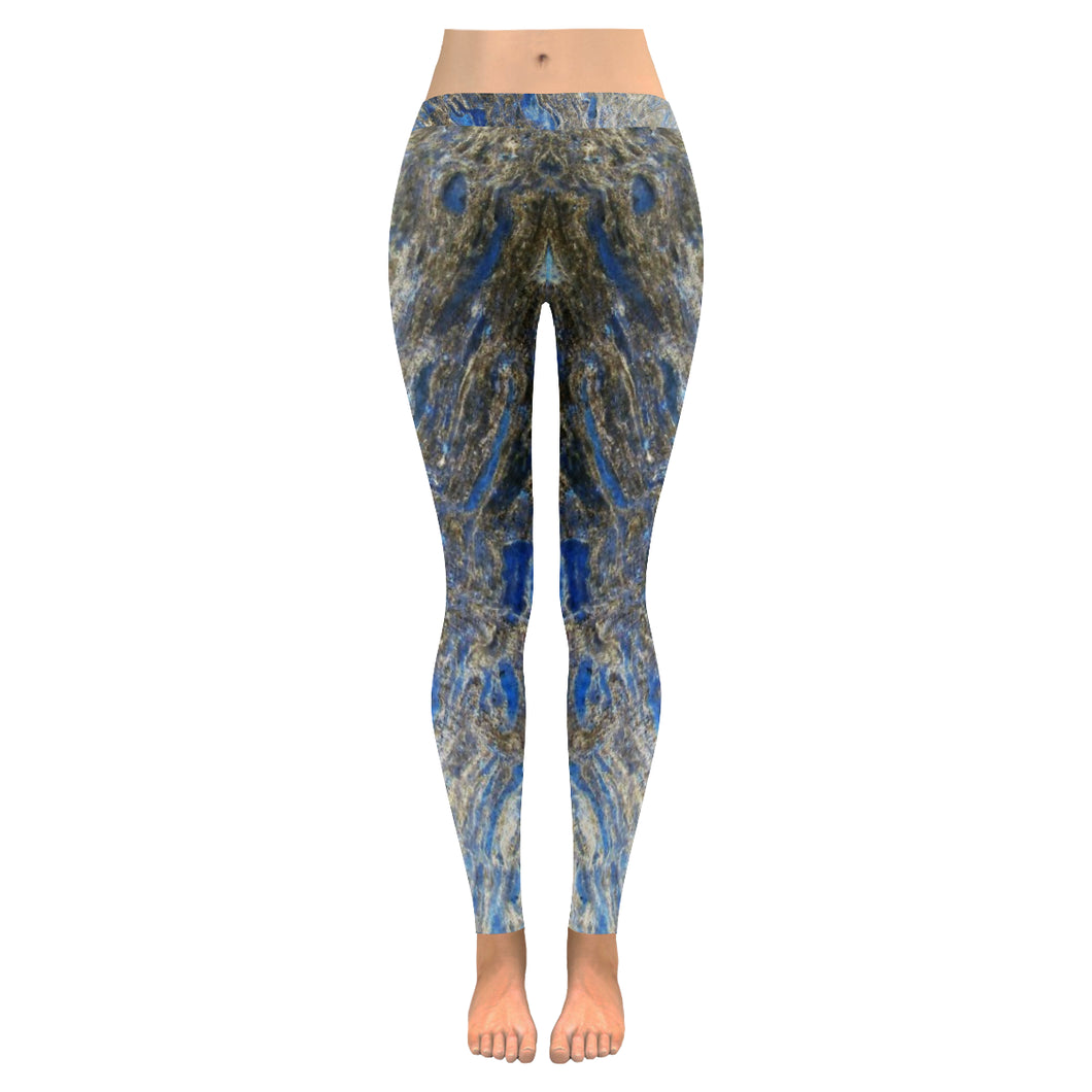 Marbled Abstract Negative Low Rise Leggings (Invisible Stitch) (Model L05)