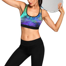 Load image into Gallery viewer, Splash of Color Negative Women&#39;s All Over Print Sports Bra (Model T52)