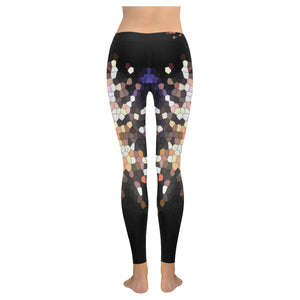 Fireworks Star Mosaic Low Rise Leggings (Invisible Stitch) (Model L05)