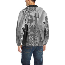 Load image into Gallery viewer, Surfboards Black and White All Over Print Quilted Windbreaker for Men (Model H35)