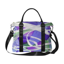 Load image into Gallery viewer, Abstract Circles Purple Large Capacity Duffle Bag (Model 1715)