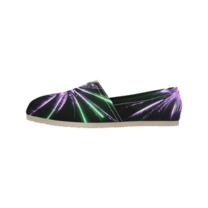 Fireworks Star Purple Unisex Classic Canvas Slip-On (Model 1206)