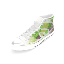 Load image into Gallery viewer, Abstract Circles Green Women&#39;s Classic High Top Canvas Shoes (Model 017)