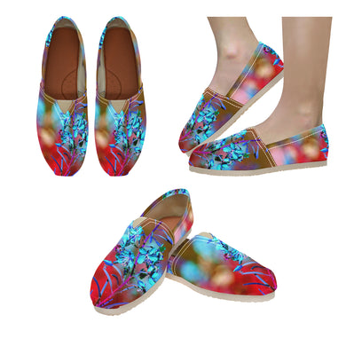 Fireweed Flower Blue Unisex Classic Canvas Slip-On (Model 1206)