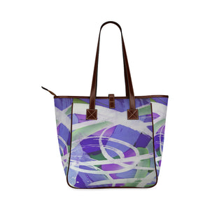 Abstract Circles Purple Classic Tote Bag (Model 1644)