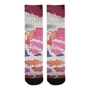 Abstract Circles Mosaic Trouser Socks (For Men)