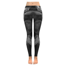 Load image into Gallery viewer, Jellyfish Black and White Low Rise Leggings (Invisible Stitch) (Model L05)