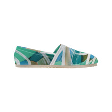 Load image into Gallery viewer, Abstract Circles Aqua Unisex Classic Canvas Slip-On (Model 1206)