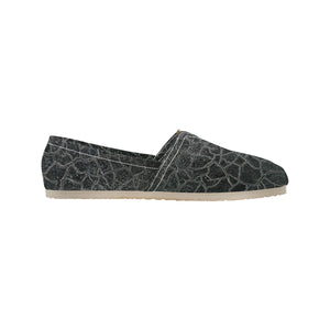 Crackle Black Unisex Classic Canvas Slip-On (Model 1206)