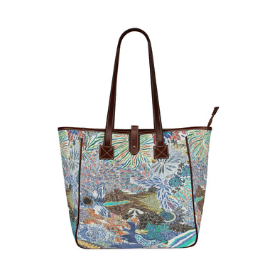 Pleasantly Paisley Negative Classic Tote Bag (Model 1644)