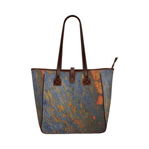 Marbled Abstract Orange Classic Tote Bag (Model 1644)