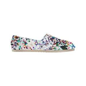 Holiday Paisley Negative Mosaic Unisex Classic Canvas Slip-On (Model 1206)