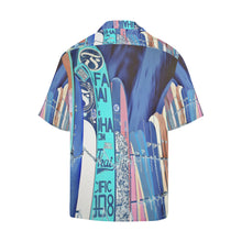 Load image into Gallery viewer, Surfboards Blue Panel Hawaiian Shirt (Model T58)