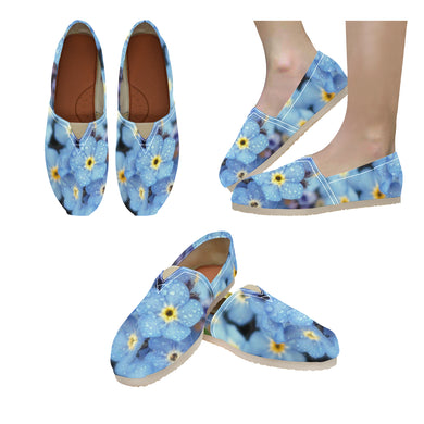 Forget Me Not Flower Unisex Classic Canvas Slip-On (Model 1206)