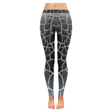 Crackle Negative Low Rise Leggings (Invisible Stitch) (Model L05)