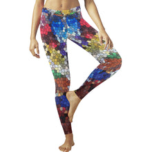 Load image into Gallery viewer, Oil Paints Mosaic Low Rise Leggings (Invisible Stitch) (Model L05)