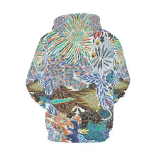 Load image into Gallery viewer, Pleasantly Paisley Negative All Over Print Hoodie for Men/Large Size (USA Size) (Model H13)