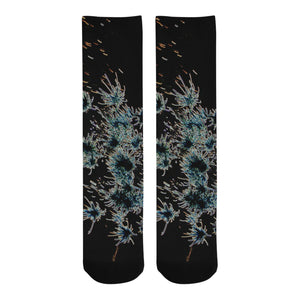 Fireworks Flowers Glowing Trouser Socks (For Men)