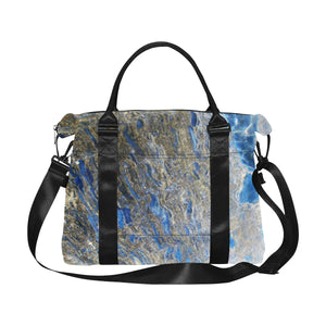 Marbled Abstract Negative Large Capacity Duffle Bag (Model 1715)