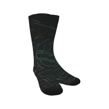 Load image into Gallery viewer, Abstract Circles Glowing Trouser Socks (For Men)