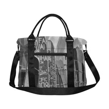 Load image into Gallery viewer, Surfboards Black and White Large Capacity Duffle Bag (Model 1715)