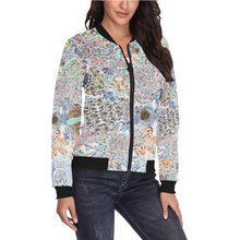 Load image into Gallery viewer, Paisley Matters Negative All Over Print Bomber Jacket for Women (Model H36)