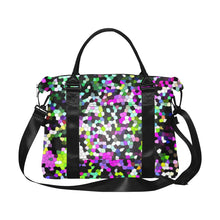 Load image into Gallery viewer, Holiday Paisley Purple Mosaic Large Capacity Duffle Bag (Model 1715)