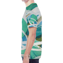 Load image into Gallery viewer, Abstract Circles Aqua New All Over Print T-shirt for Men (Model T45)