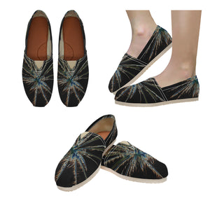 Fireworks Star Glowing Unisex Classic Canvas Slip-On (Model 1206)