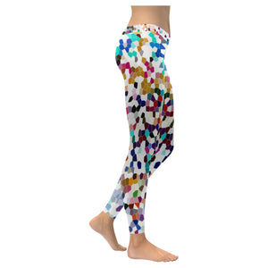 Holiday Paisley Reverse Mosaic Low Rise Leggings (Invisible Stitch) (Model L05)