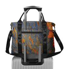 Load image into Gallery viewer, Marbled Abstract Orange Large Capacity Duffle Bag (Model 1715)