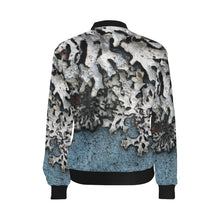 Load image into Gallery viewer, Moss Blue All Over Print Bomber Jacket for Women (Model H36)