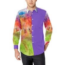 Load image into Gallery viewer, Splash of Color Men&#39;s All Over Print Casual Dress Shirt (Model T61)