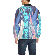 Load image into Gallery viewer, Surfboards Blue All Over Print Quilted Windbreaker for Men (Model H35)