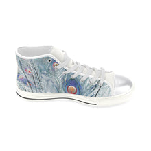 Load image into Gallery viewer, Peacock Feathers Negative Women&#39;s Classic High Top Canvas Shoes (Model 017)