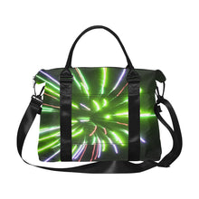 Load image into Gallery viewer, Fireworks Burst Green Large Capacity Duffle Bag (Model 1715)